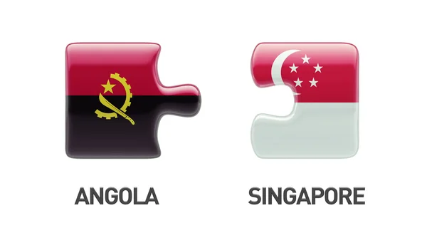 Singapur Angola logická koncepce — Stock fotografie