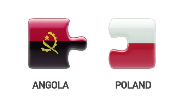 Poland Angola Puzzle-Konzept — Stockfoto