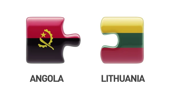 立陶宛安哥拉拼图概念 — 图库照片