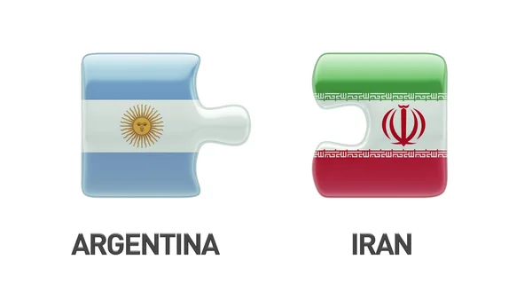 Argentina Iran  Puzzle Concept — Stock Photo, Image