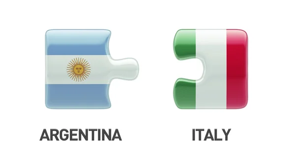 Argentinië Italië puzzel Concept — Stockfoto