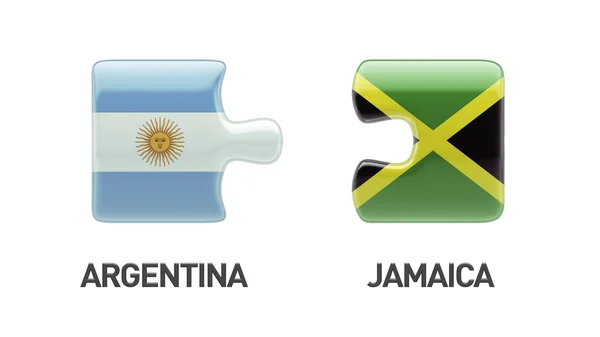 Argentinien Jamaica Puzzle-Konzept — Stockfoto