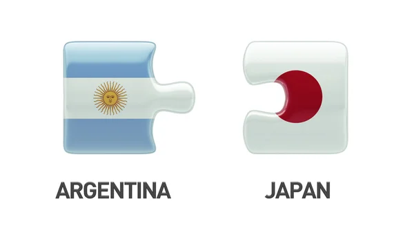 Arjantin Japonya bulmaca kavramı — Stok fotoğraf