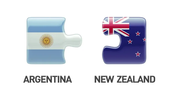 Argentinien New Zealand Puzzle-Konzept — Stockfoto