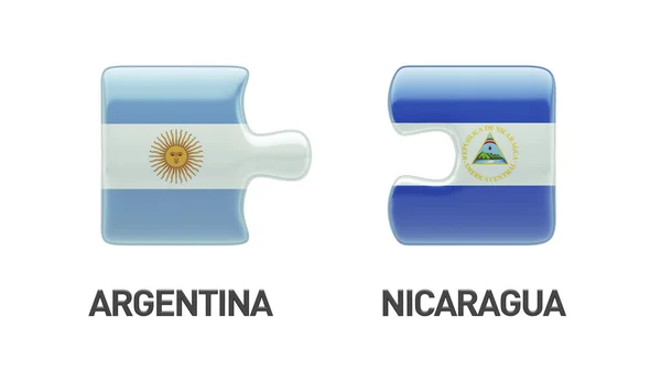 Argentinië Nicaragua puzzel Concept — Stockfoto