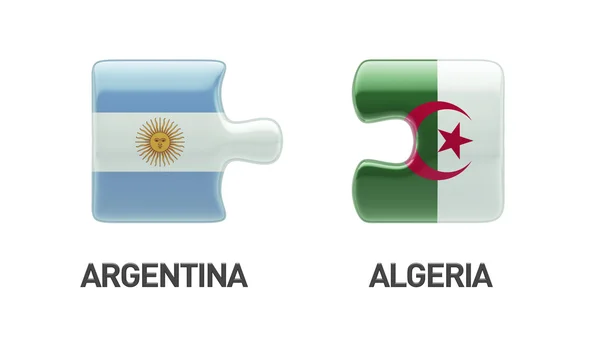 Concetto di Puzzle di Algeria Argentina — Foto Stock