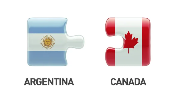 Argentinien Kanada Puzzle-Konzept — Stockfoto