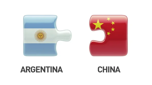 Cina Argentina Concetto Puzzle — Foto Stock