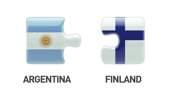 Finland Argentina pussel koncept — Stockfoto
