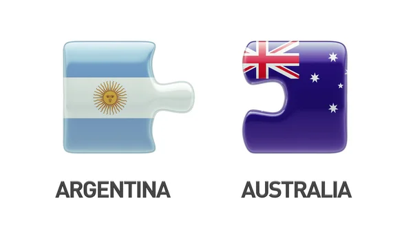 Australie Argentine Puzzle Concept — Photo