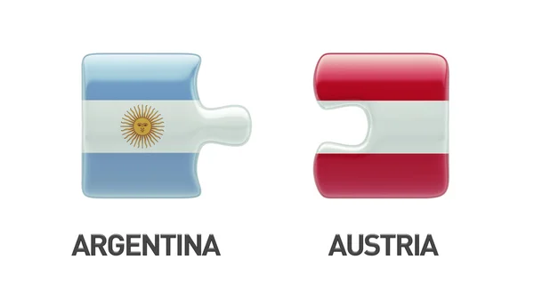 Concetto di Puzzle Argentina Austria — Foto Stock