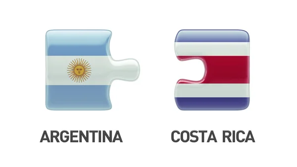 Costa Rica Argentina Puzzle Concept — Stock Photo, Image