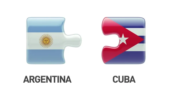 Cuba Argentina Concetto Puzzle — Foto Stock