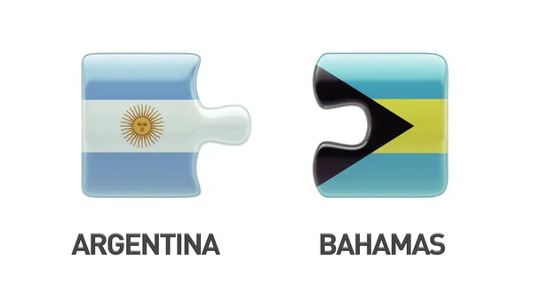Bahamas Argentina pussel koncept — Stockfoto