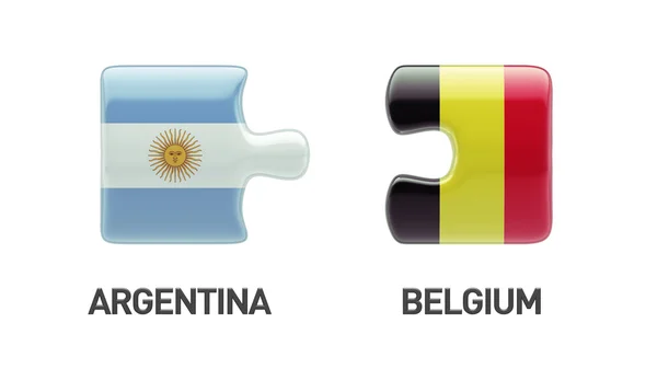 België Argentinië puzzel Concept — Stockfoto