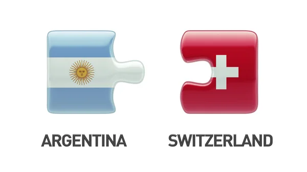 Svizzera Argentina Puzzle Concept — Foto Stock