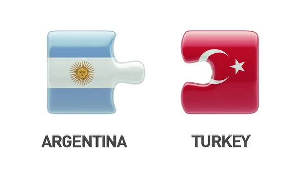 Turchia Argentina Puzzle Concept — Foto Stock