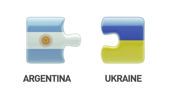 Ucraina Argentina Puzzle Concept — Foto Stock