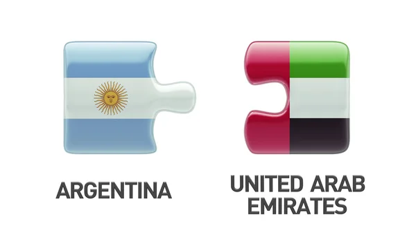 Emiratos Árabes Unidos Argentina Puzzle Concept —  Fotos de Stock