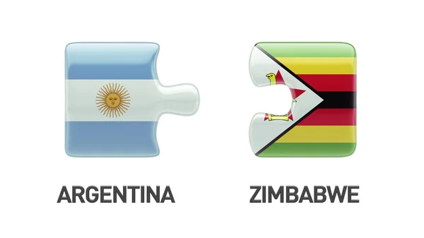 Zimbabwe Argentinië puzzel Concept — Stockfoto