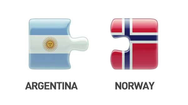 Norvège Argentine Puzzle Concept — Photo