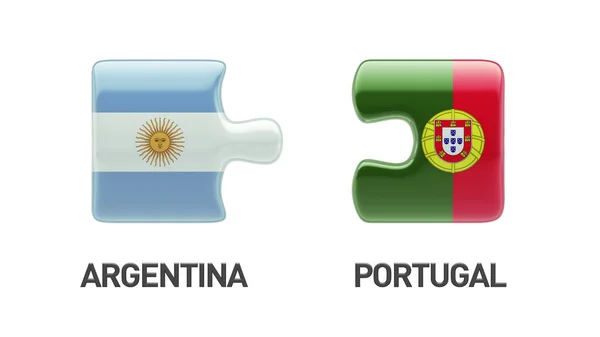 Portugal Argentina pussel koncept — Stockfoto