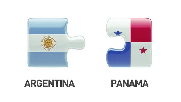 パナマ アルゼンチン パズル コンセプト — ストック写真