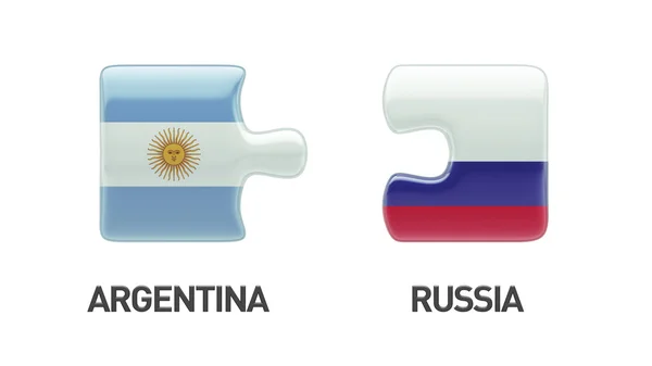 Russia Argentina Concetto Puzzle — Foto Stock