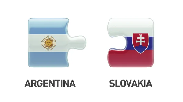 斯洛伐克阿根廷拼图概念 — 图库照片