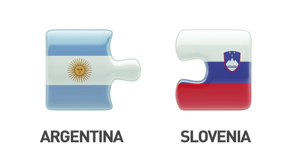 Slowenien Argentinien Puzzle-Konzept — Stockfoto