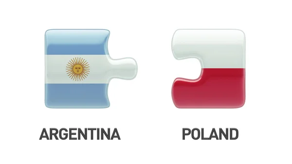 Polonia Argentina Puzzle Concept — Foto Stock