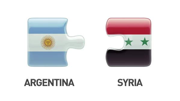 Συρία Αργεντινή παζλ έννοια — Φωτογραφία Αρχείου