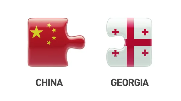 China Georgië puzzel Concept — Stockfoto