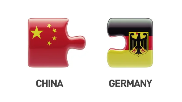 Chine Allemagne Puzzle Concept — Photo