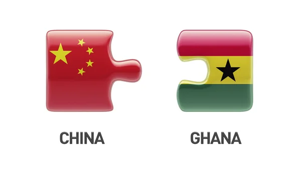 China Ghana  Puzzle Concept — Stock Photo, Image