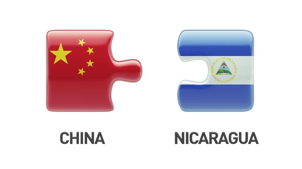 China Nicaragua Puzzle Concepto —  Fotos de Stock