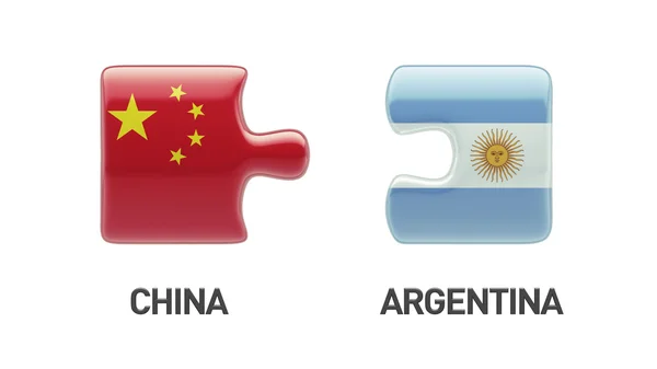 China Argentinien Puzzle-Konzept — Stockfoto
