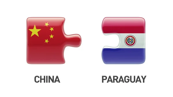 파라과이 중국 퍼즐 개념 — 스톡 사진