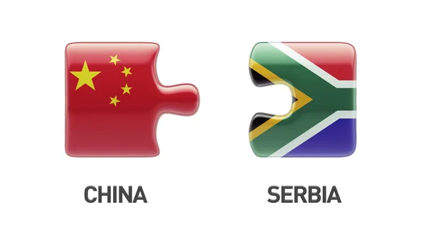 Zuid-Afrika China puzzel Concept — Stockfoto