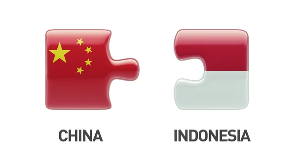 Indonesië China puzzel Concept — Stockfoto