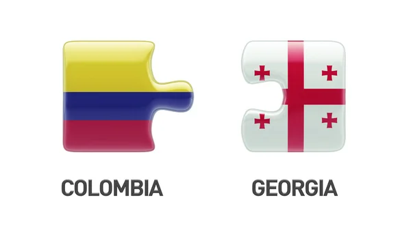 Concetto di Puzzle di Georgia Colombia — Foto Stock