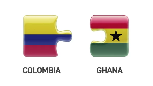 Colombia Ghana pussel koncept — Stockfoto