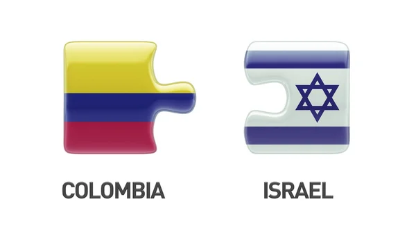 Kolumbie Izrael logická koncepce — Stock fotografie