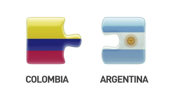 Colombia Argentina Concetto Puzzle — Foto Stock