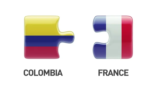 Frankrijk Colombia puzzel Concept — Stockfoto