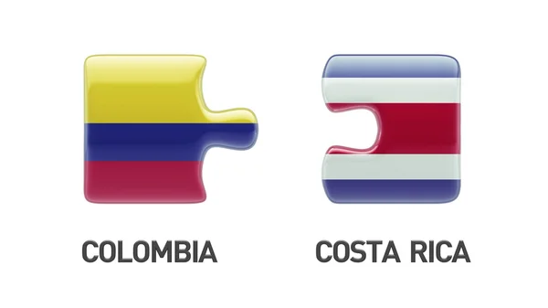 Costa Rica Colombia puzzel Concept — Stockfoto