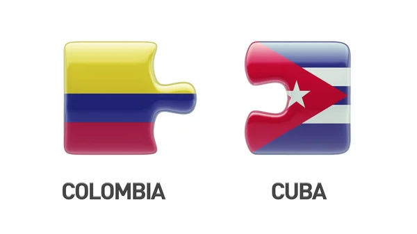 Cuba Colombia  Puzzle Concept — Stock Photo, Image