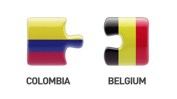 ベルギー コロンビア パズル コンセプト — ストック写真