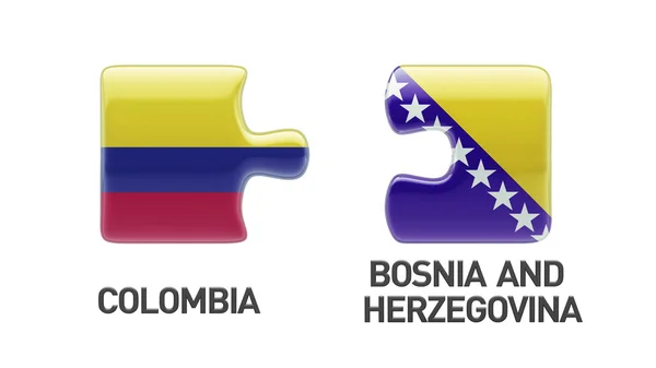 Bosnien und Herzegowina Kolumbien Puzzle-Konzept — Stockfoto