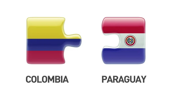 Paraguay Columbia Puzzle Concept — стоковое фото